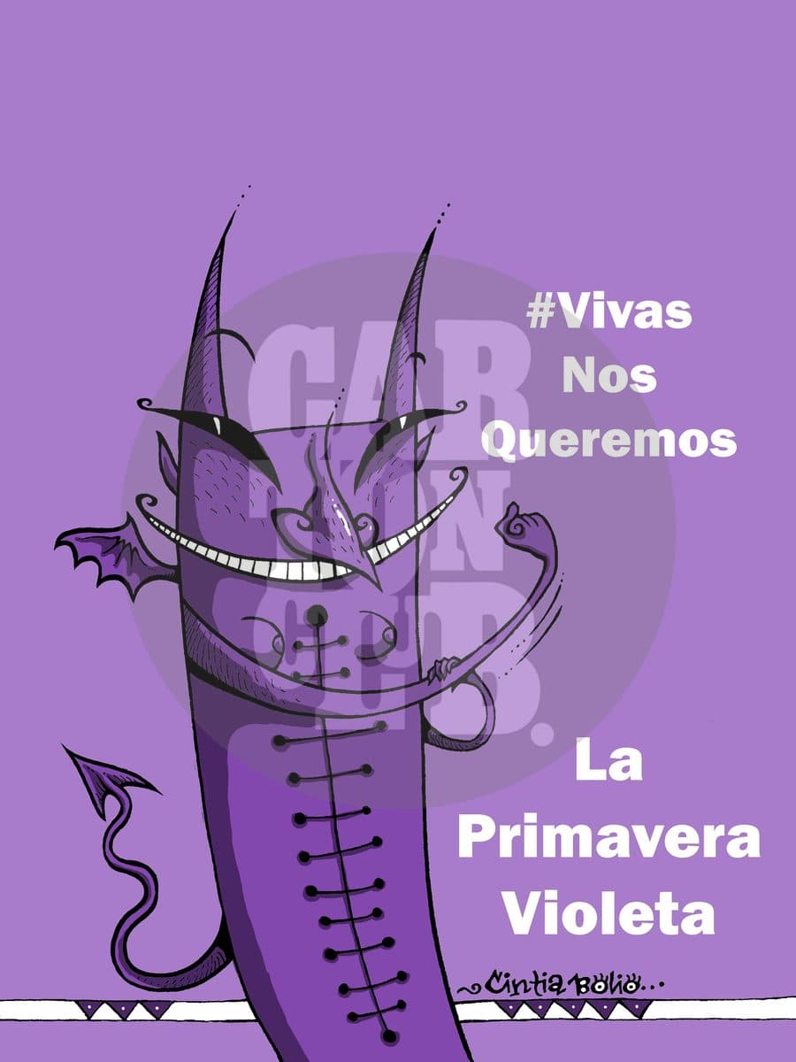 #24A - #PrimaveraVioleta, cartón de Cintia Bolio