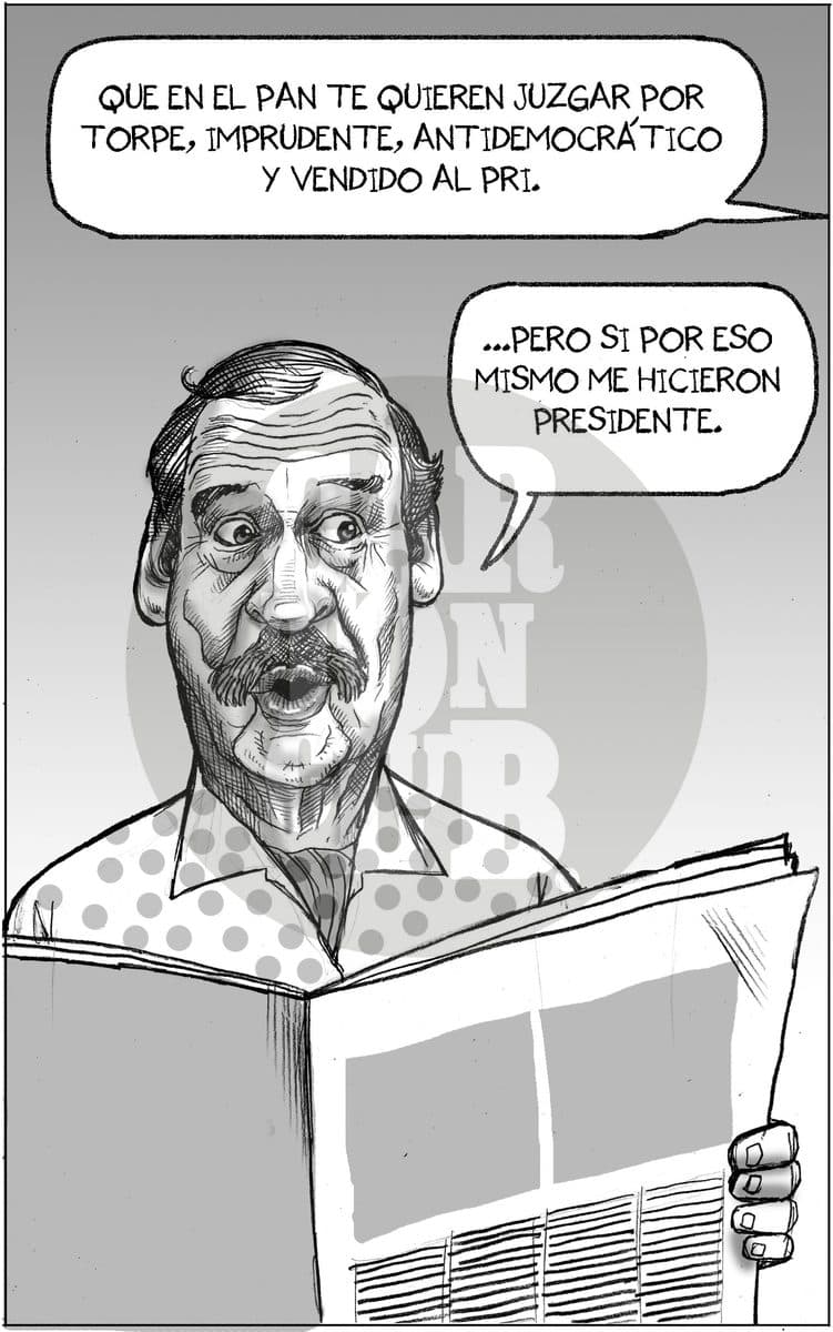 A juicio, cartón de El Fisgón