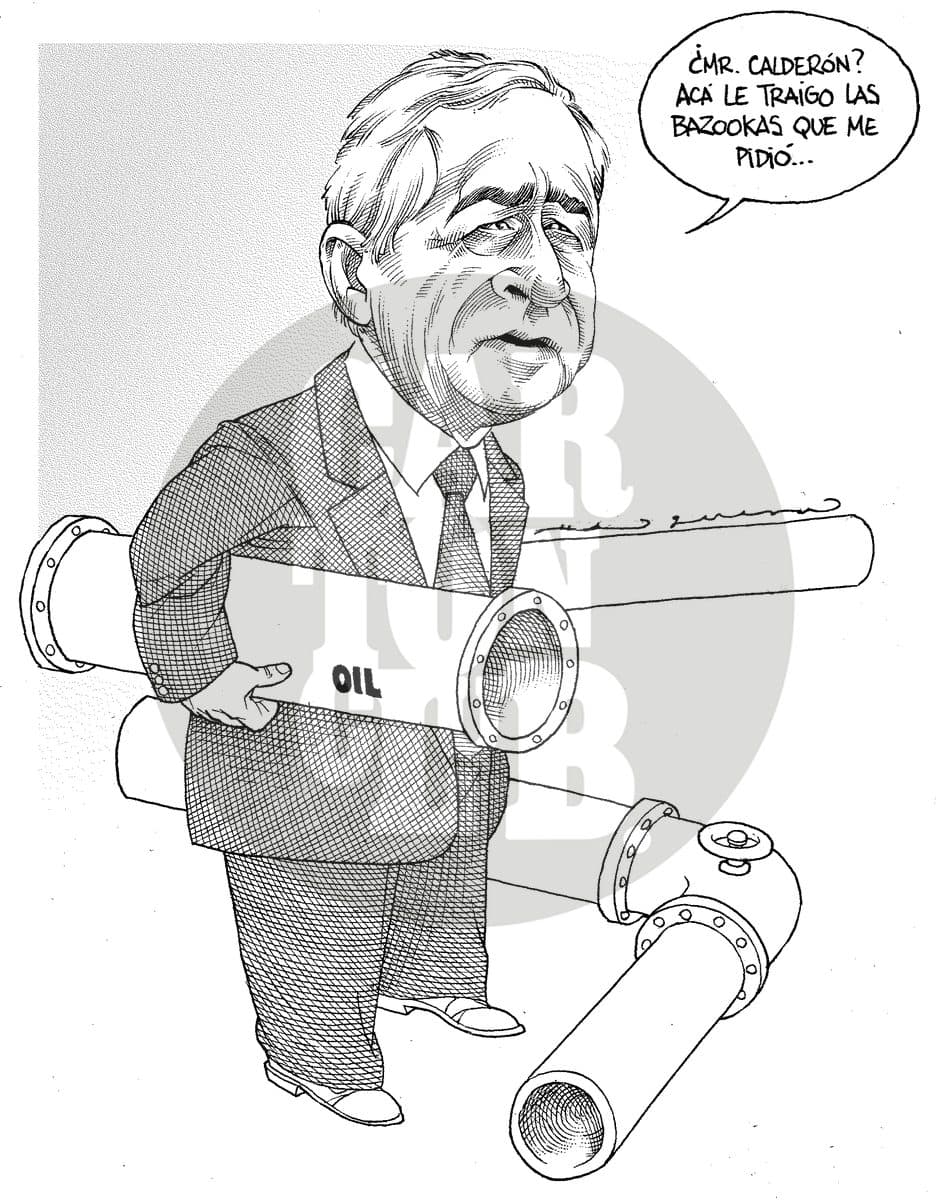 A por Pemex, cartón de Helguera