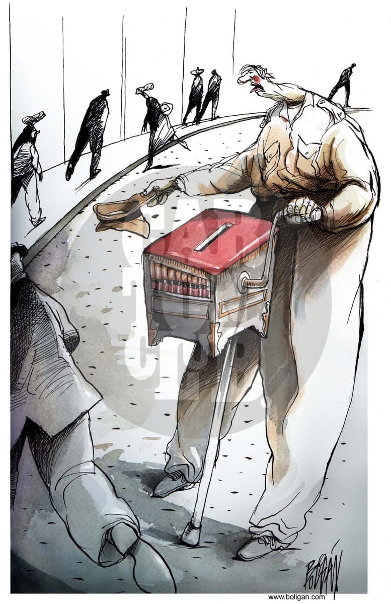 ABSTENCIONISMO, cartón de Ángel Boligán