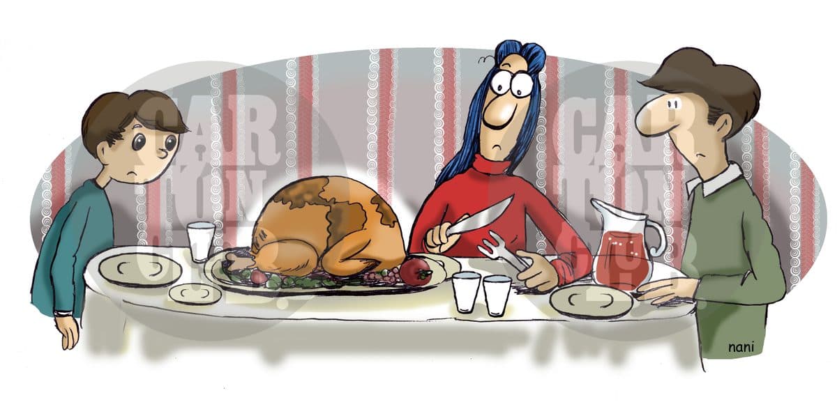 Acción de gracias, cartón de Nani