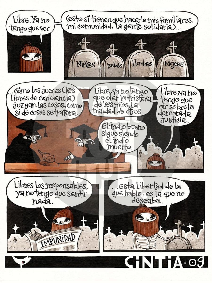 Acteal 2, cartón de Cintia Bolio