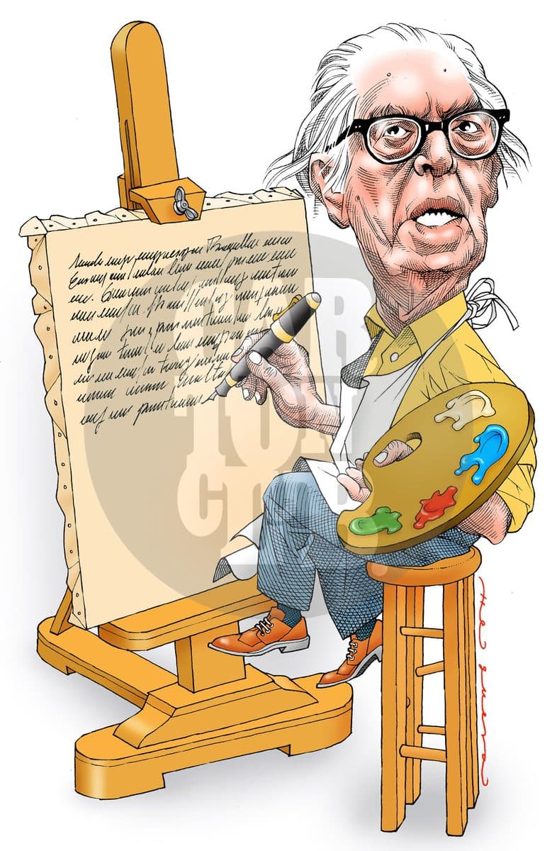 Adolfo Sánchez Vázquez, cartón de Helguera