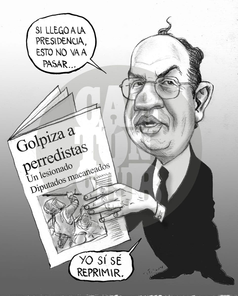 Advertencia, cartón de El Fisgón