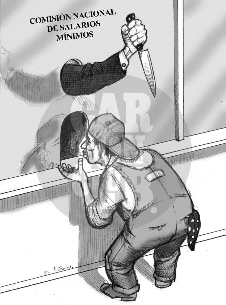 ahí viene el aumento, cartón de El Fisgón