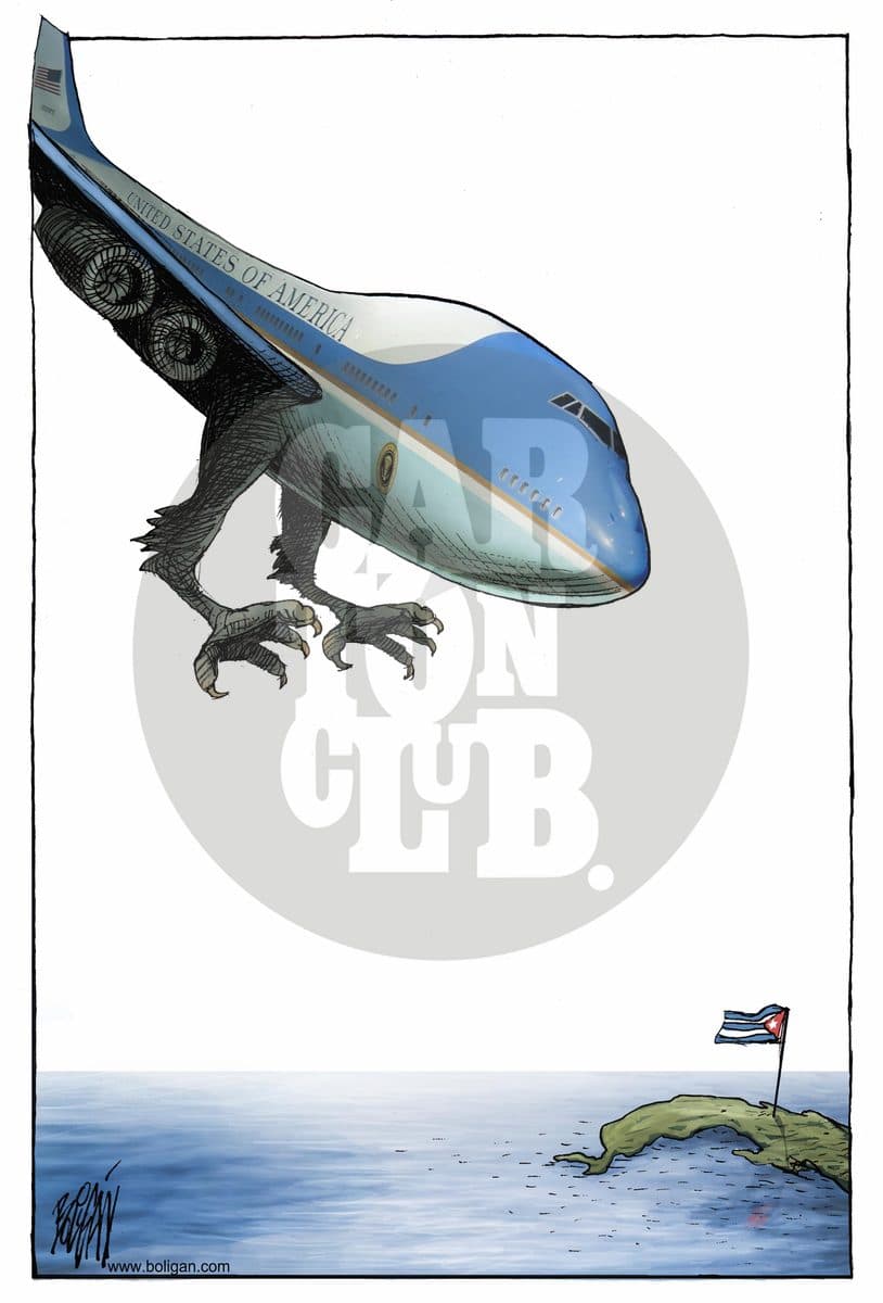 Air force one sobre Cuba
