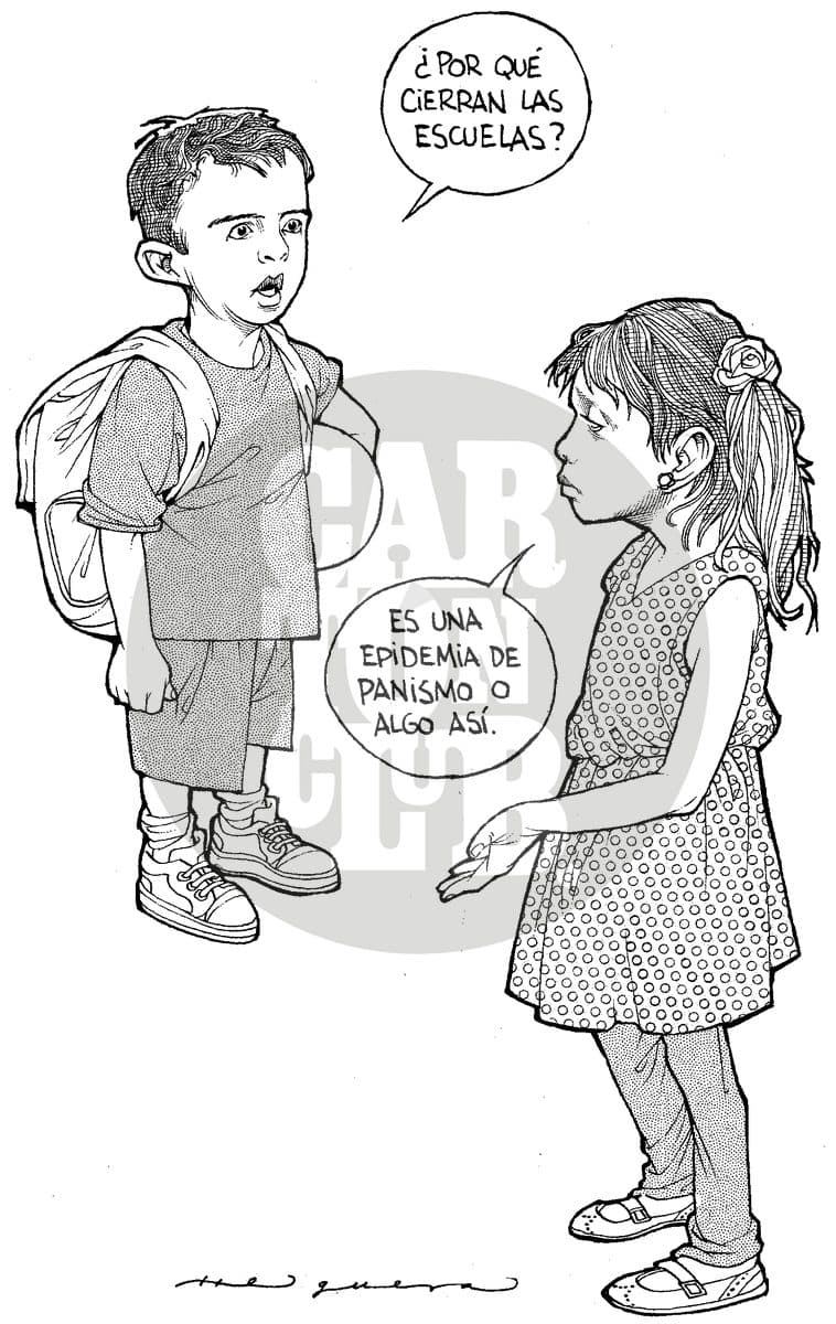 Alergia a la educacion, cartón de Helguera