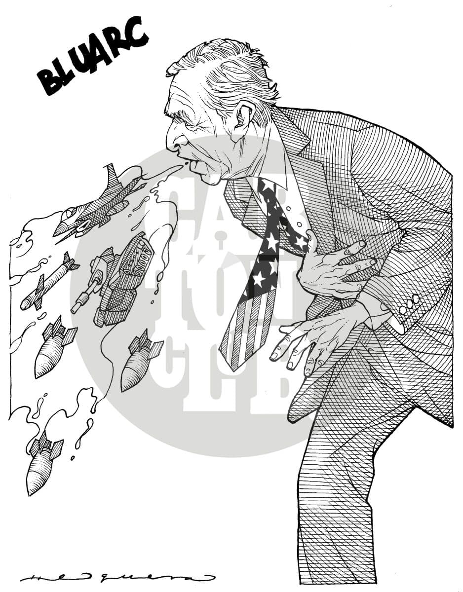 Algo le sento mal, cartón de Helguera