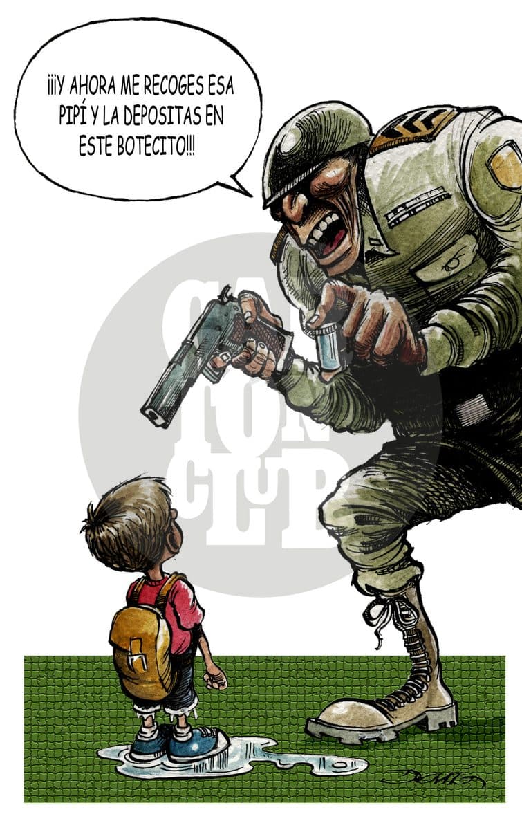 Antidoping escolar, cartón de Darío Castillejos