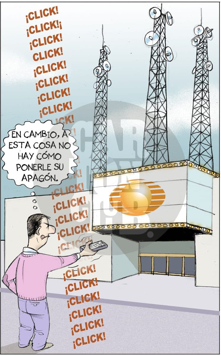 Apagones de moda, cartón de El Fisgón