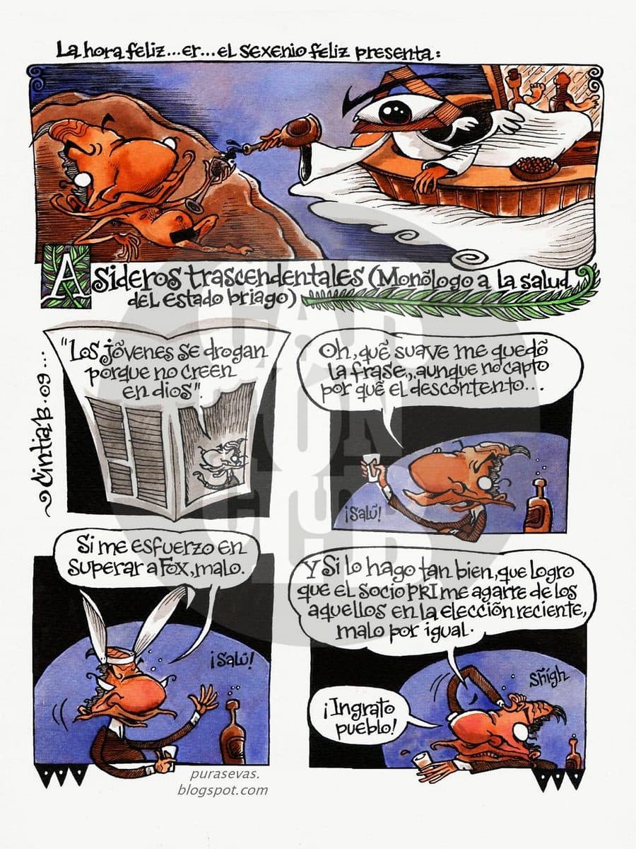 Asideros 1, cartón de Cintia Bolio