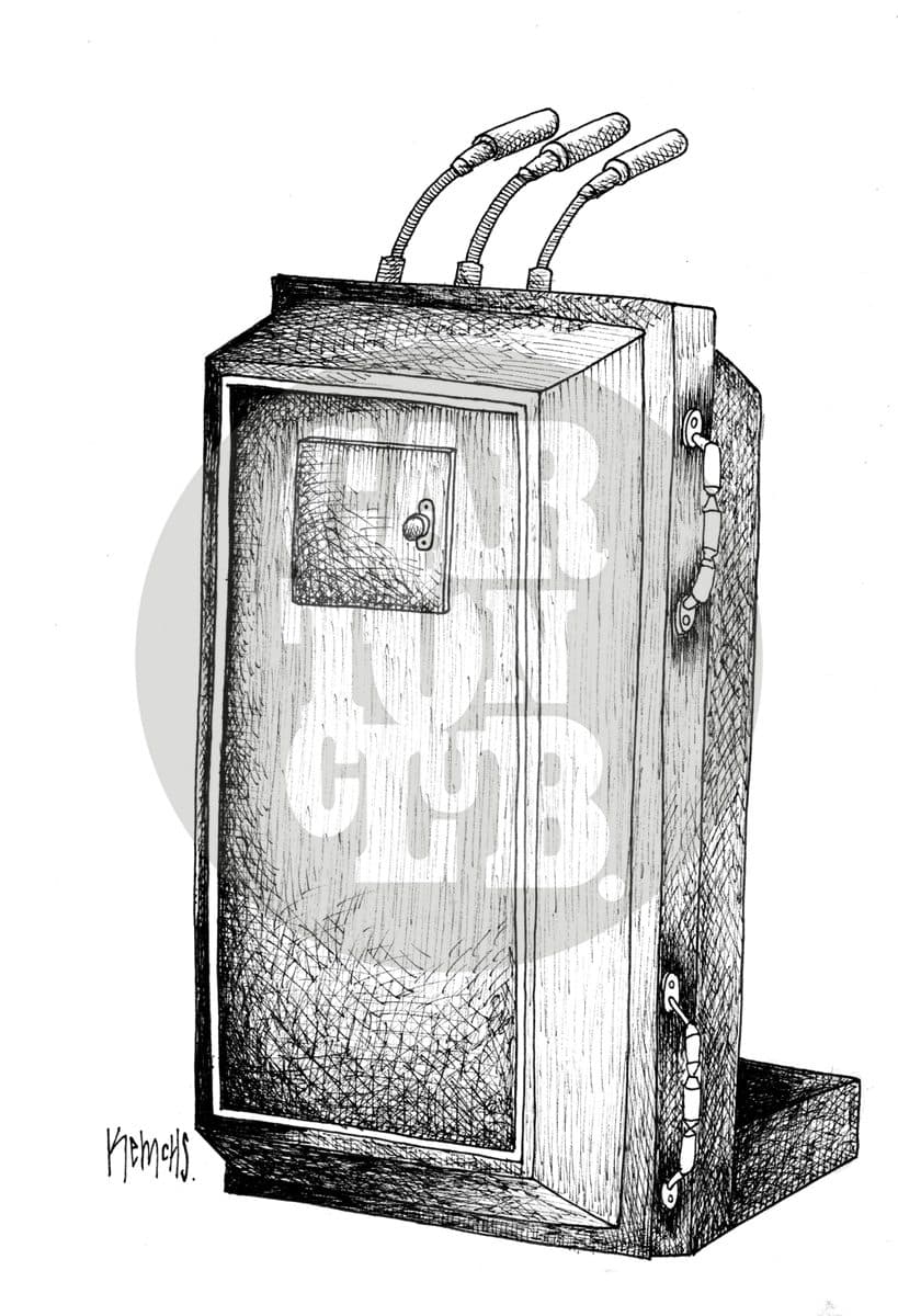 Ataúd político, cartón de Kemchs