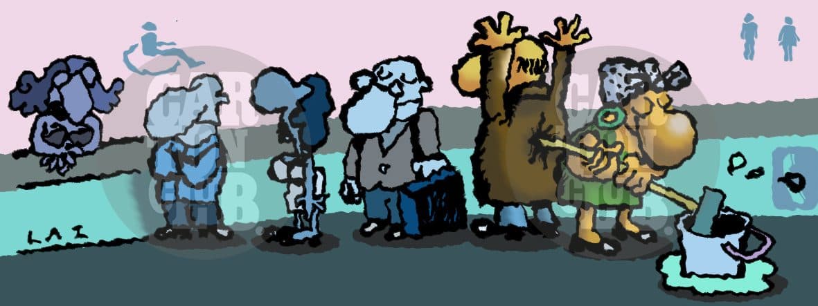 Banco, cartón de Laz