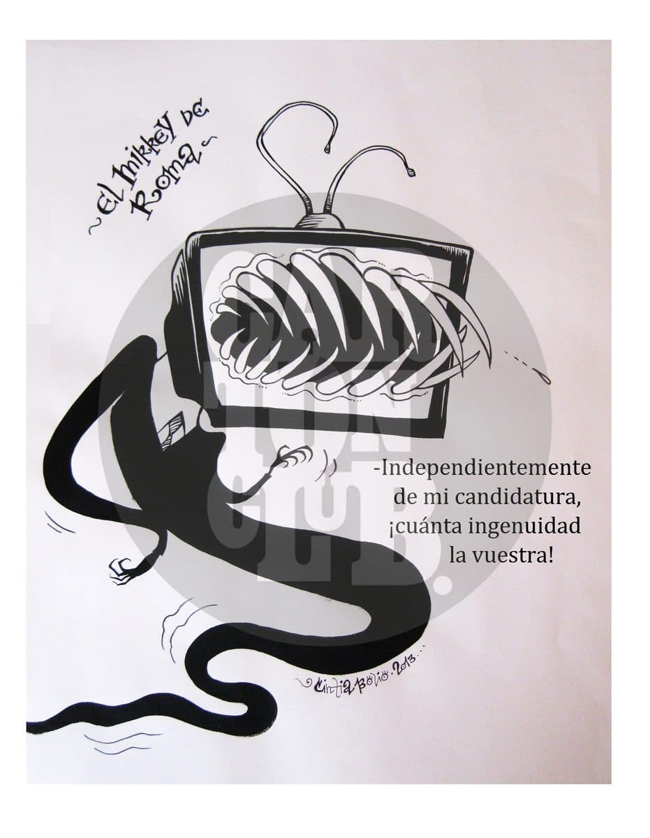 Berlusconi guanabi, cartón de Cintia Bolio