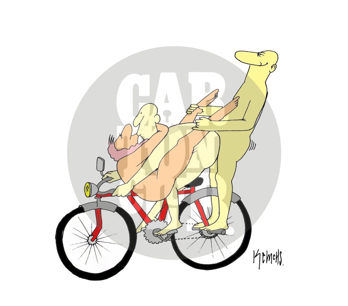 Bicicleto, cartón de Kemchs