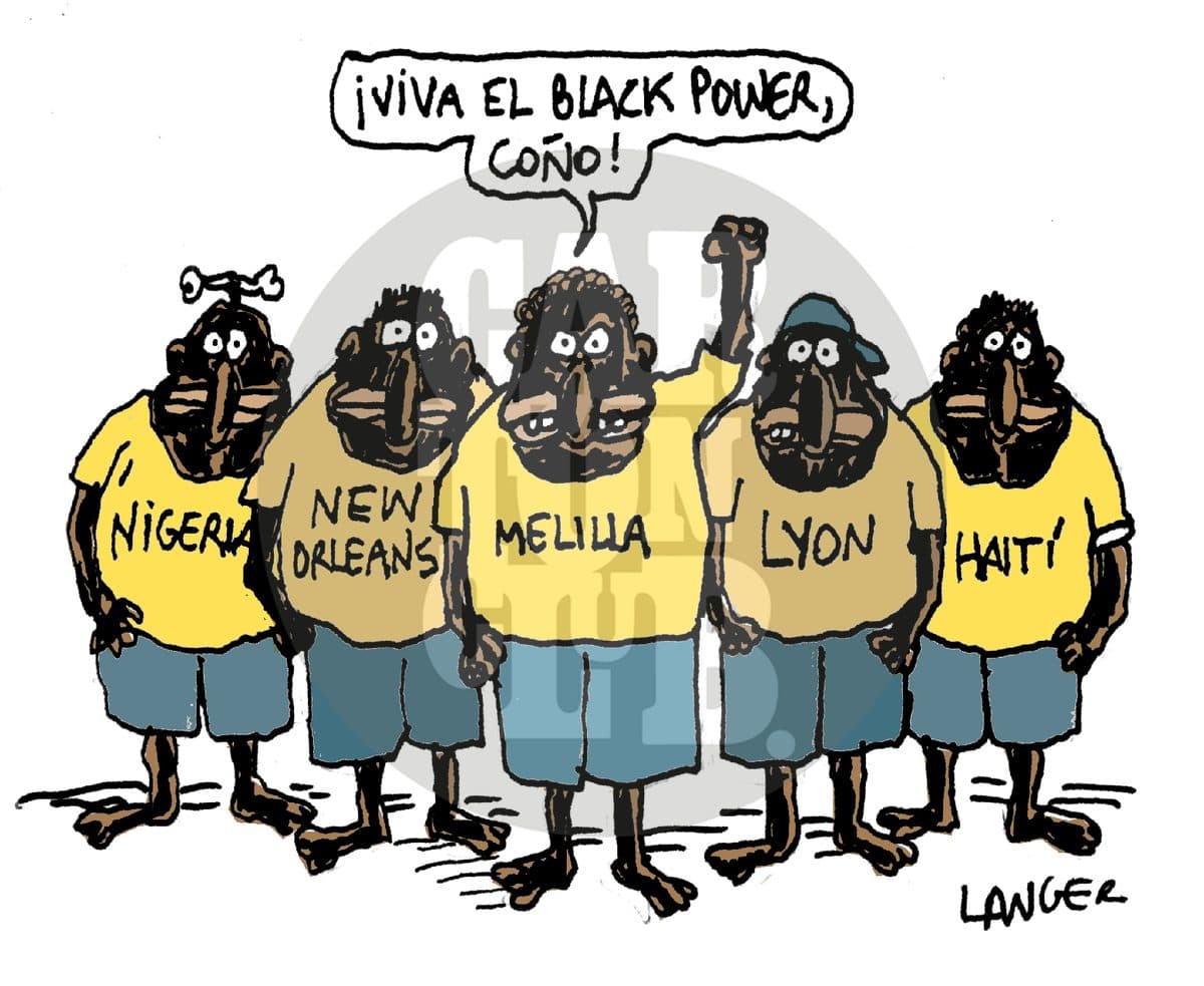 Black Power, cartón de Langer