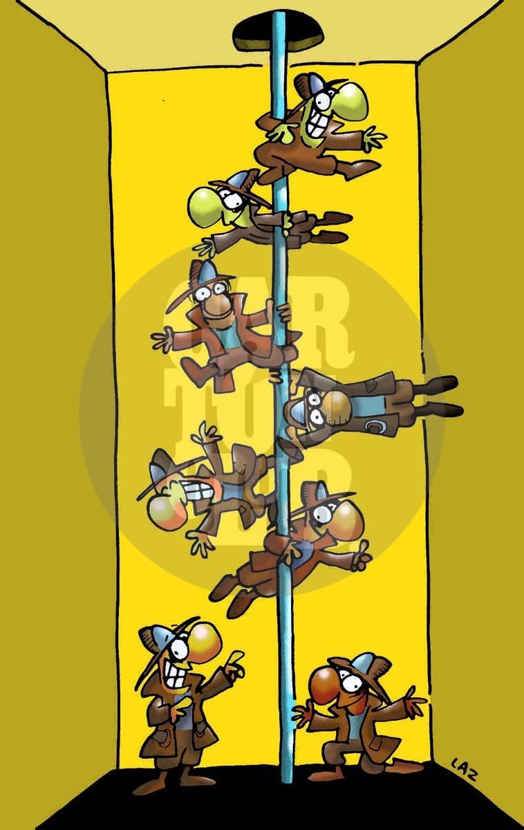 Bomberos, cartón de Laz