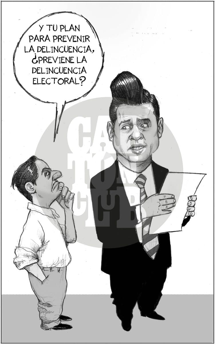 Bonito discurso, cartón de El Fisgón