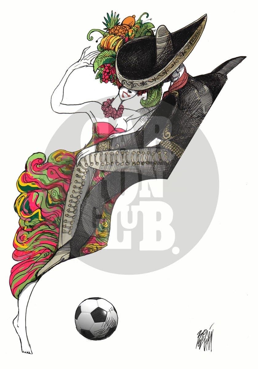 BRASILMEX cultura, cartón de Ángel Boligán