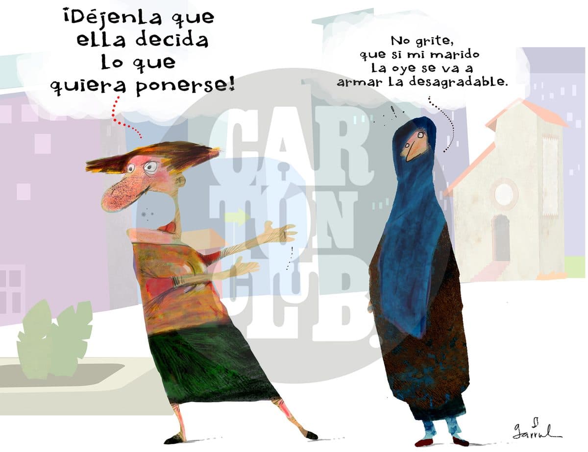 Burka, cartón de Garrincha