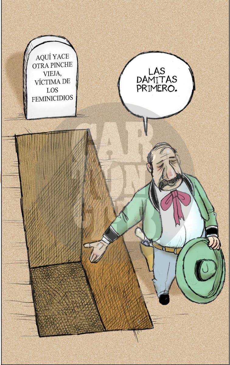 Caballerosidad Machista, cartón de El Fisgón