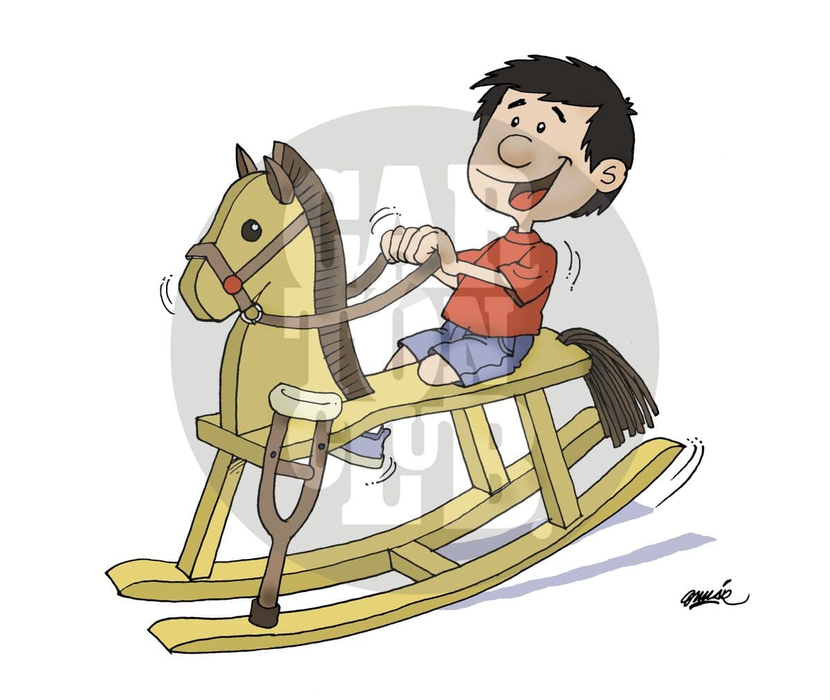 Caballito, cartón de Omar Zevallos