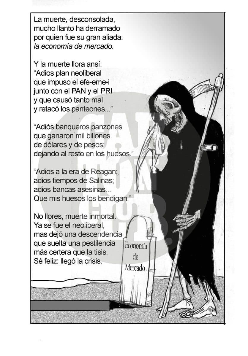 calavera del neoliberalismo