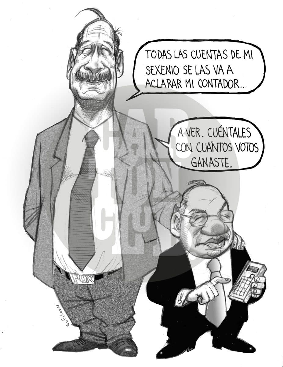 Fox promete aclarar las cuentas de su sexenio con ayuda de su contador, mientras Calderón le pide que también cuente los votos con que ganó, aludiendo a la disputada elección de 2006.