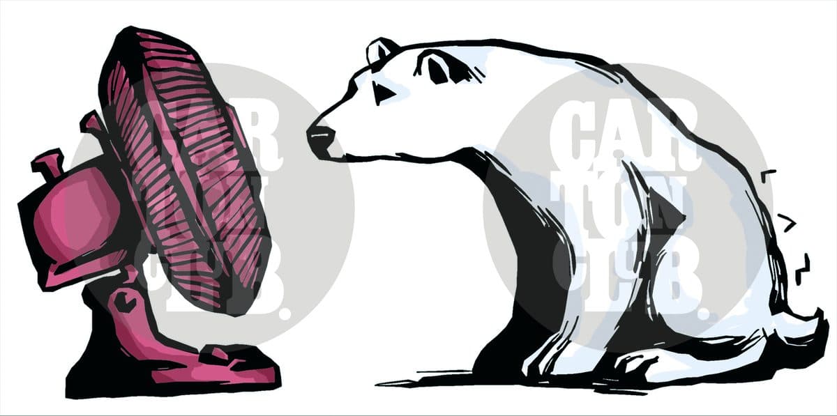 calentamiento global, cartón de Laz