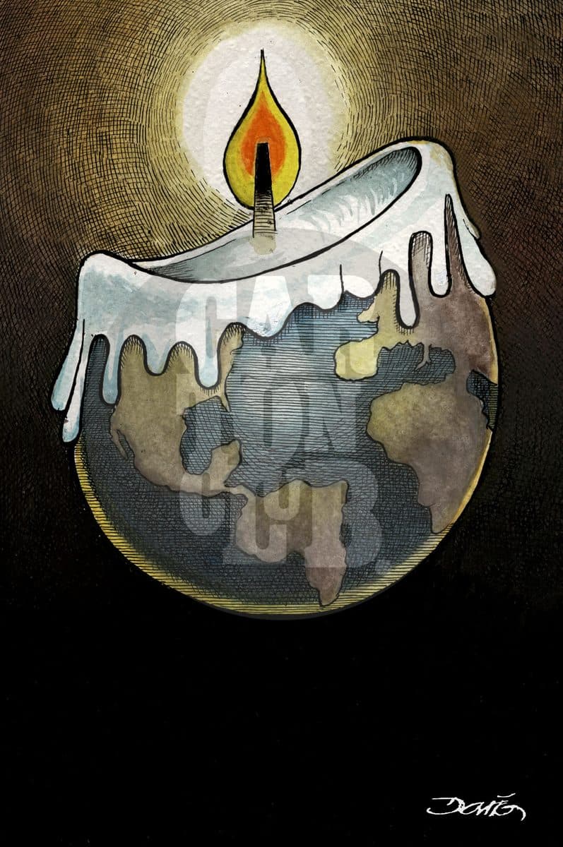 Calentamiento global, cartón de Darío Castillejos