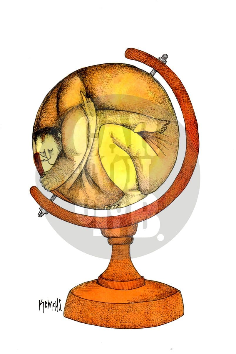 Calentamiento Global, cartón de Kemchs