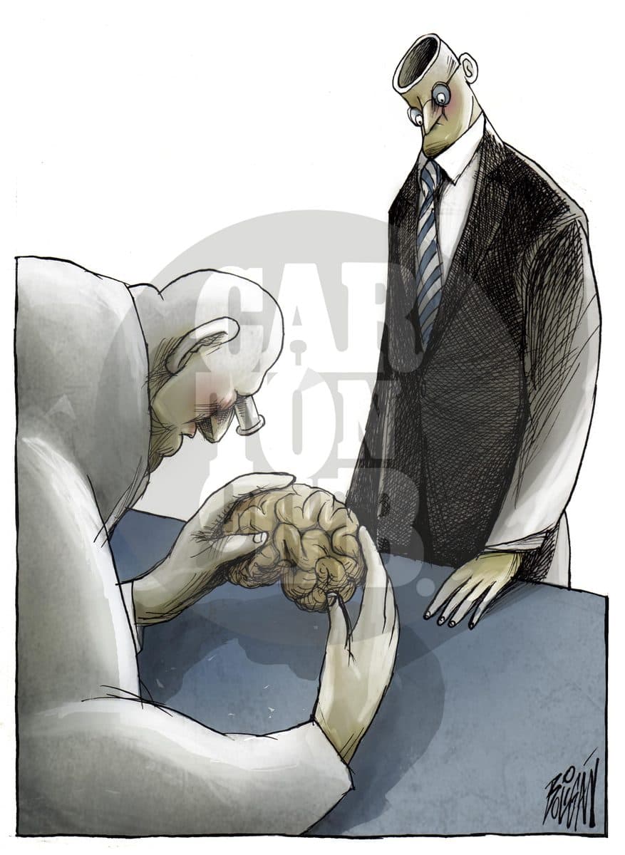 Calidad mental, cartón de Ángel Boligán