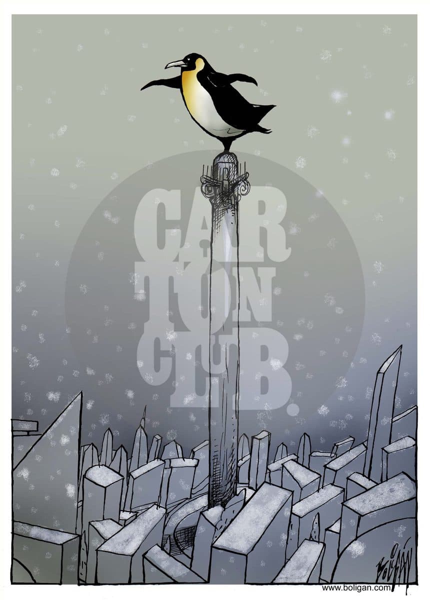 Cambio climatico, cartón de Ángel Boligán