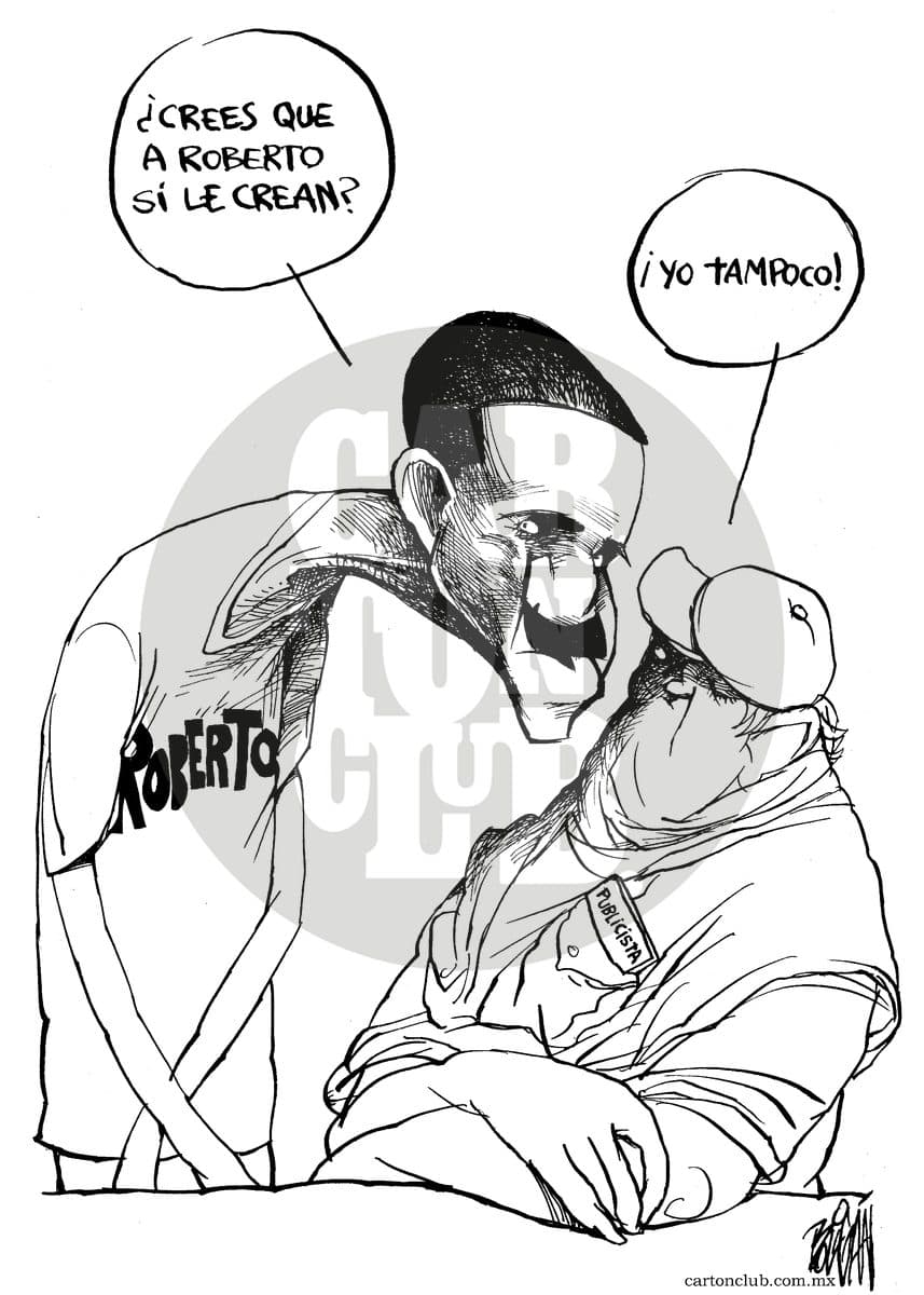 Cambio de estrategia, cartón de Ángel Boligán