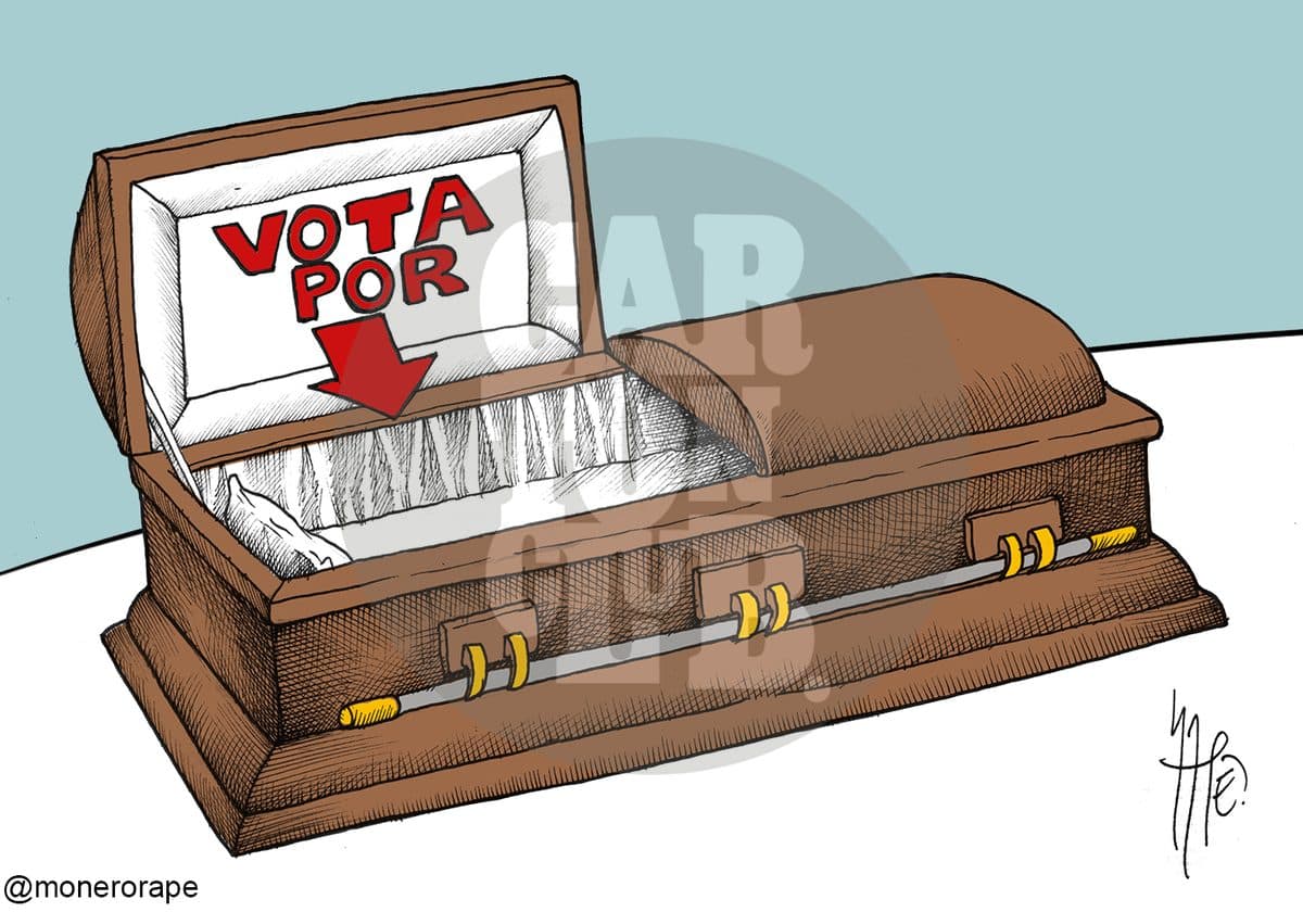 Candidatos del Más allá, cartón de Rapé