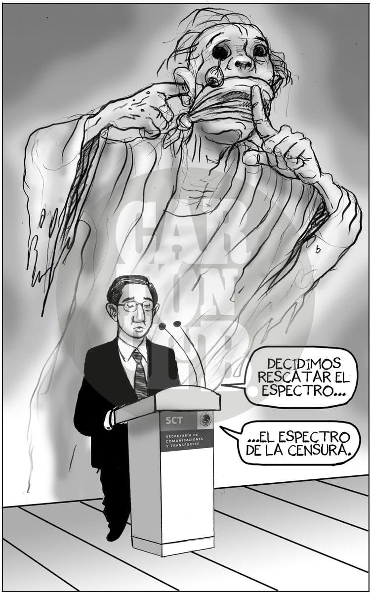 Caso MVS, cartón de El Fisgón