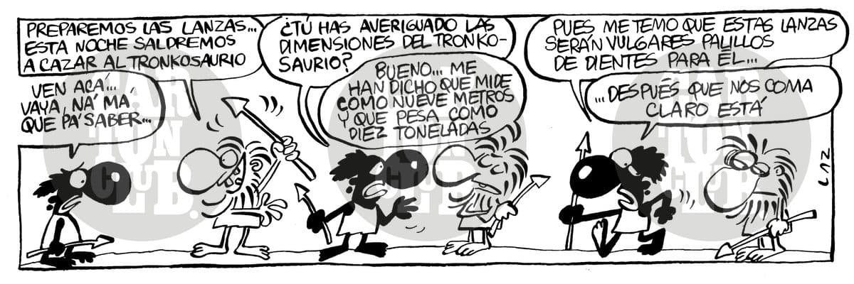 Caza, cartón de Laz