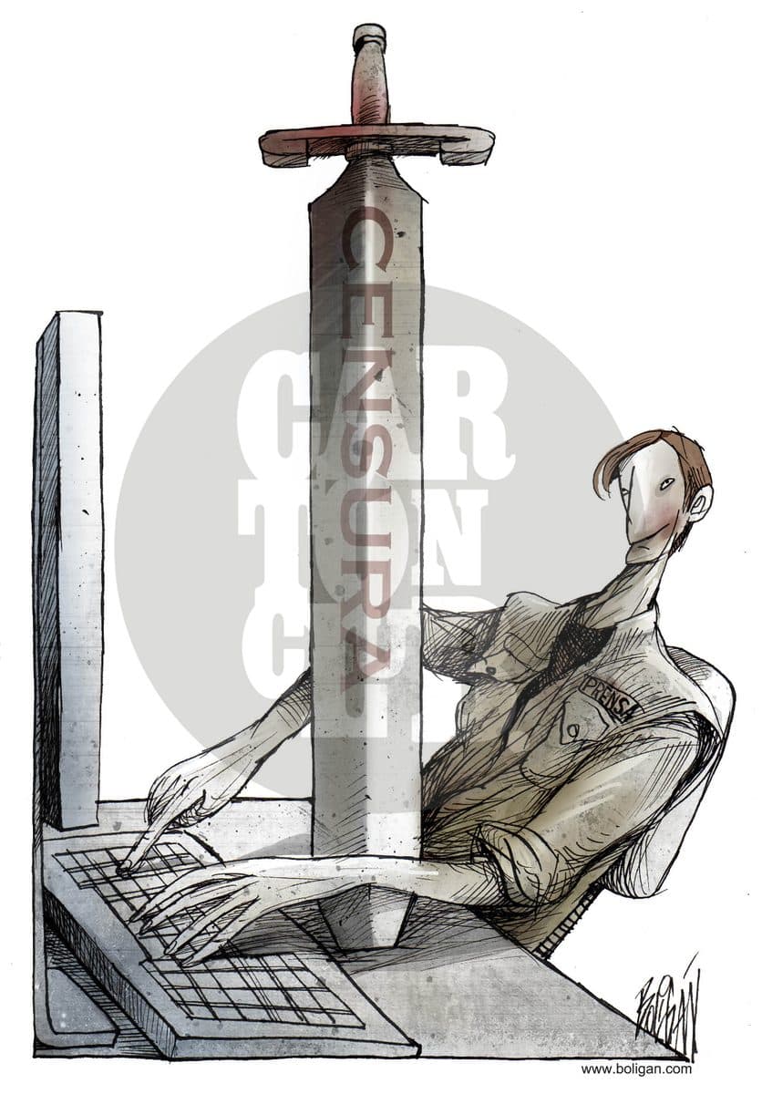 Censura, cartón de Ángel Boligán