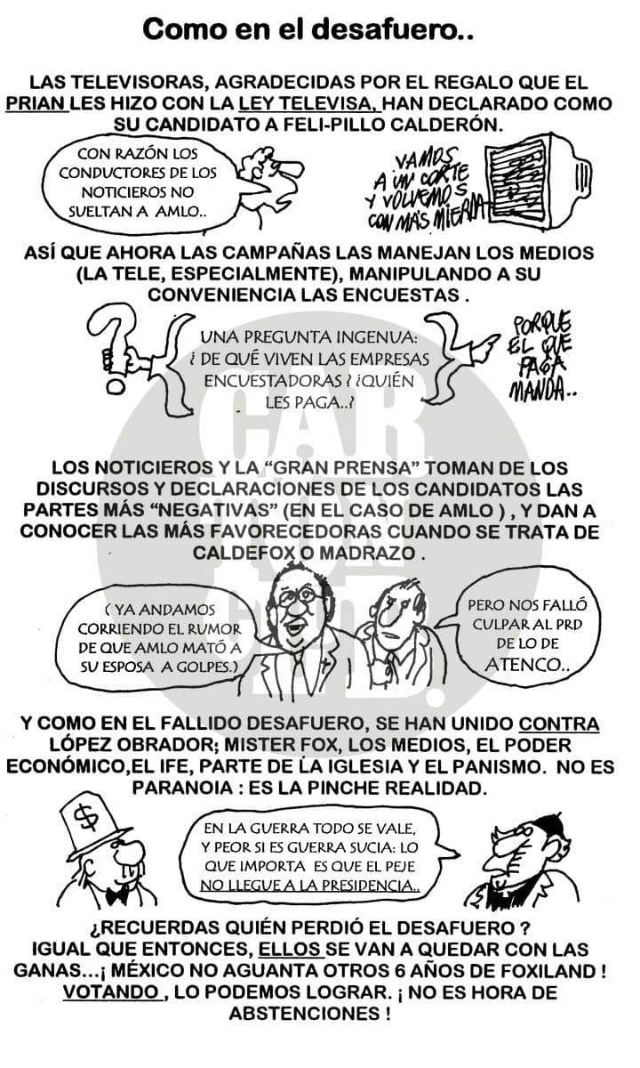 Como el desafuero