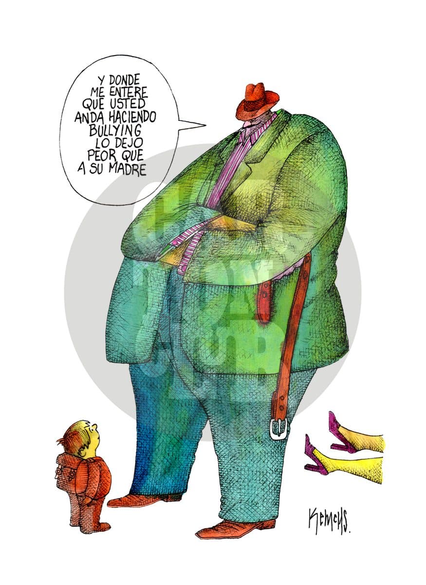 Con el ejemplo, cartón de Kemchs