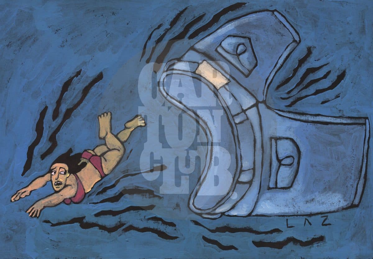 consumo, cartón de Laz