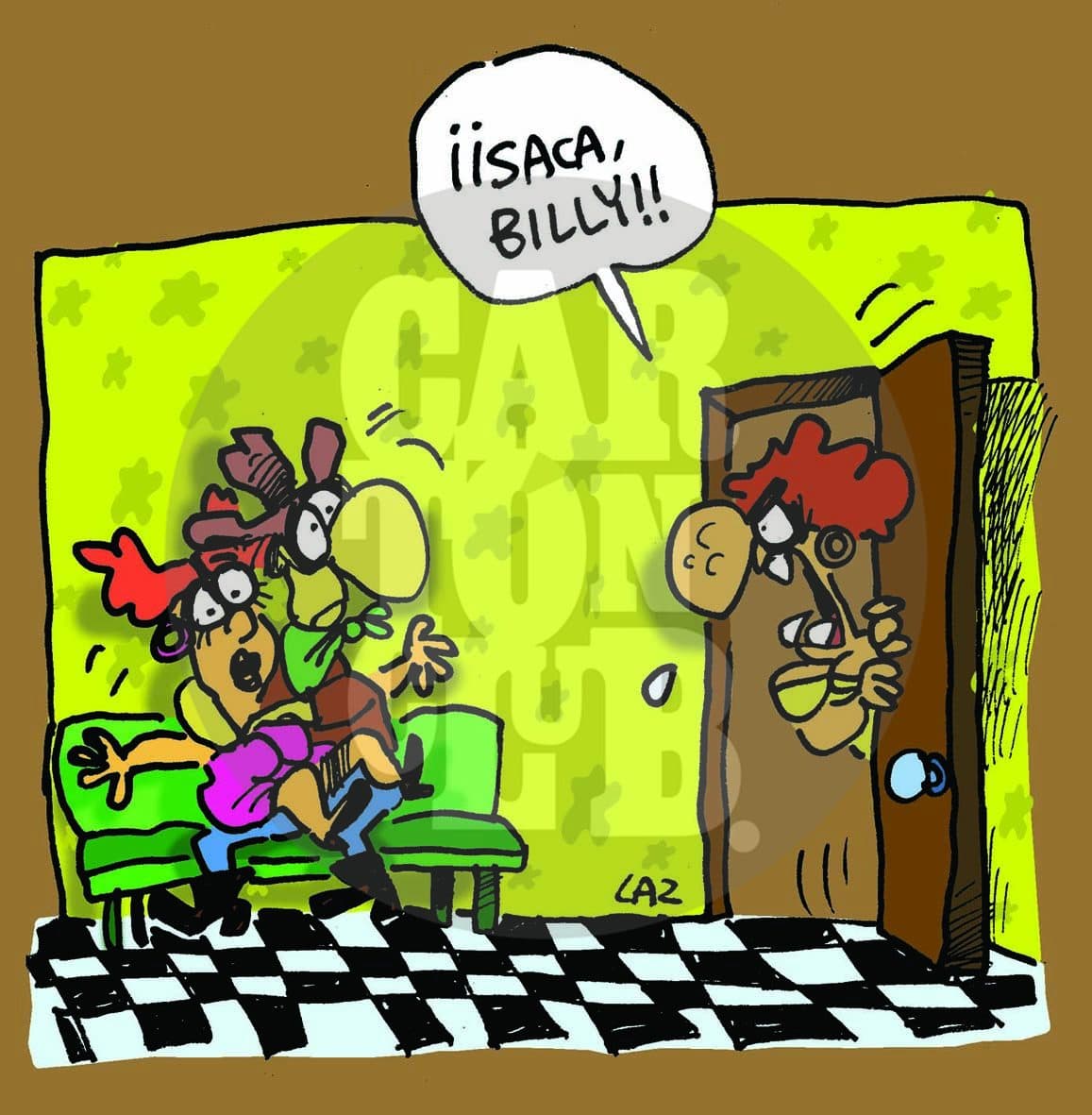 Cow boy, cartón de Laz