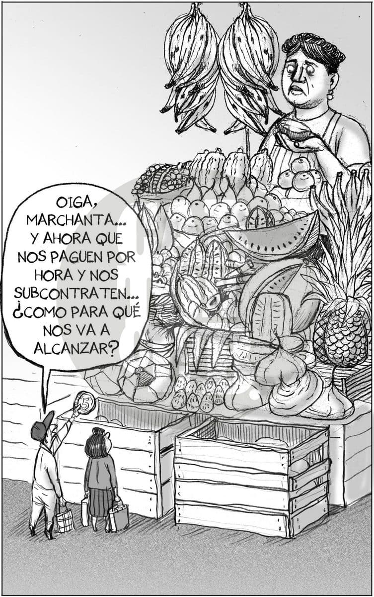 Crisis del mercado interno, cartón de El Fisgón