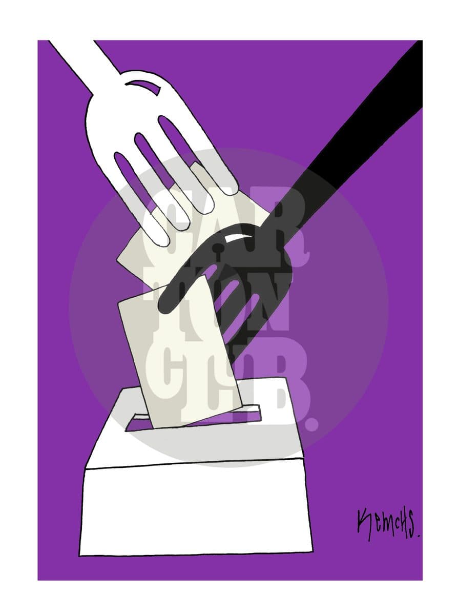Cruzada por el voto, cartón de Kemchs