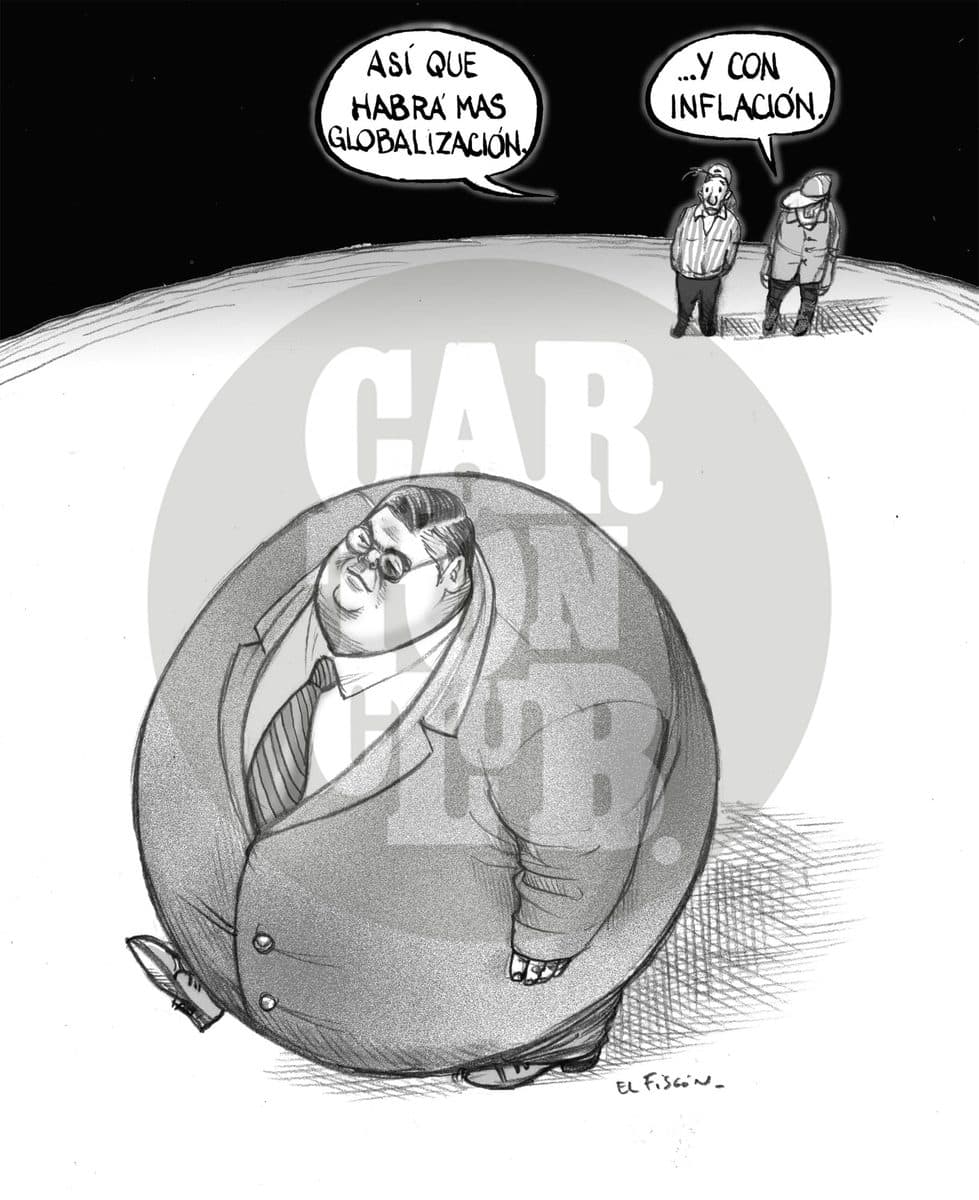 Cuando forma es fondo, cartón de El Fisgón