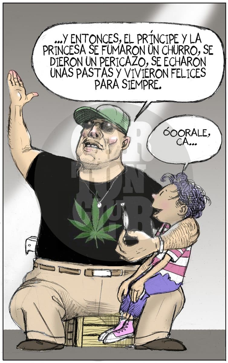 Cuento de hadas moderno, cartón de El Fisgón