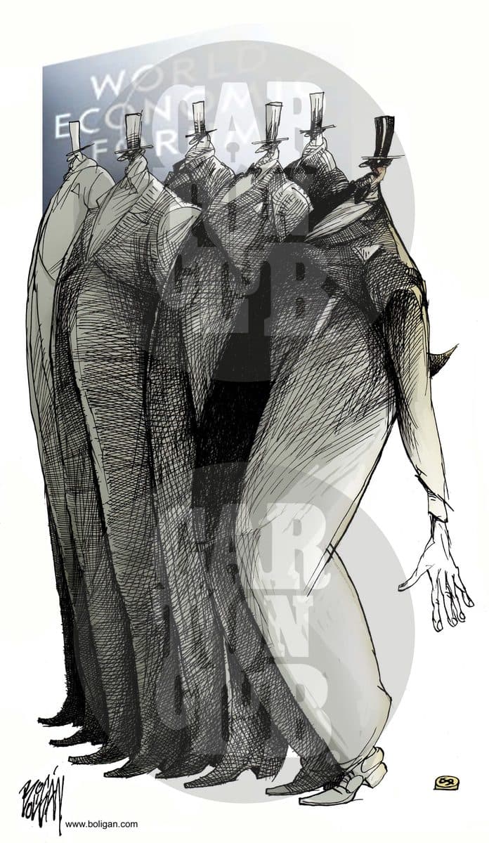 Davos, cartón de Ángel Boligán