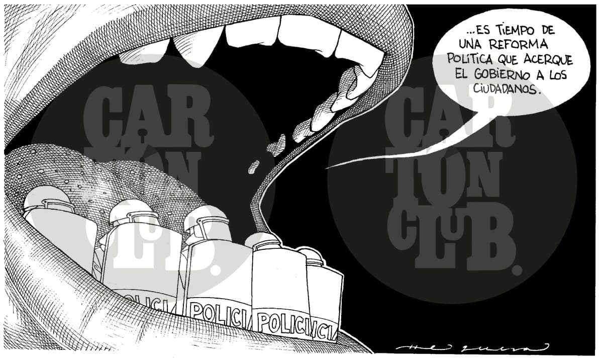 De dientes pa fuera, cartón de Helguera