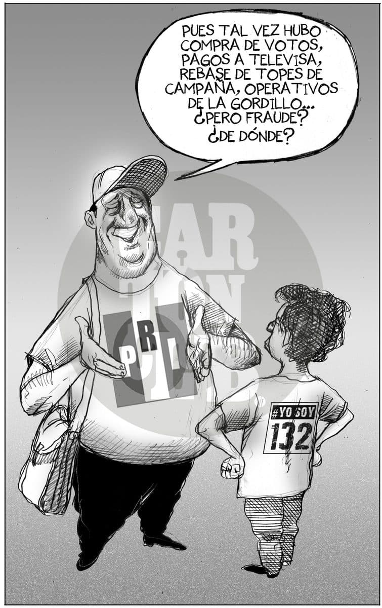 De que me estas hablando, cartón de El Fisgón