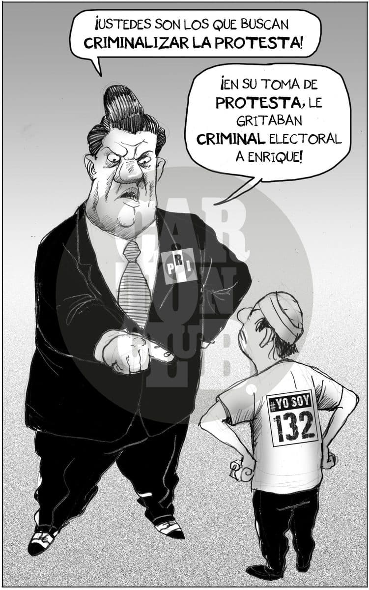 Debate, cartón de El Fisgón